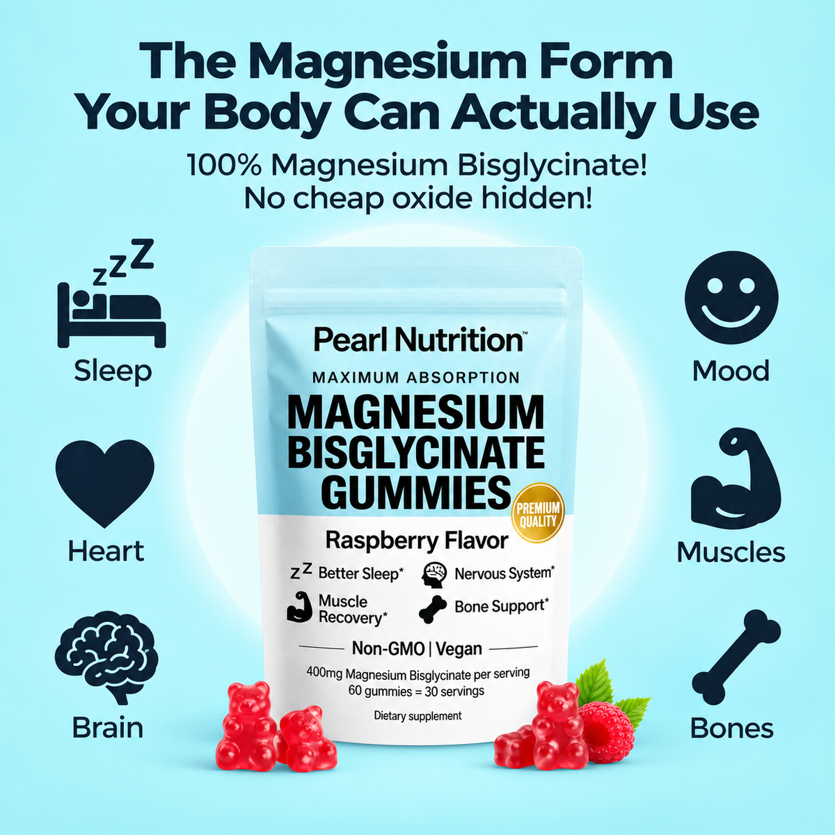 Pearl Nutrition Magnesium Bisglycinate Gummies